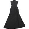 New Autumn/Winter Women's Fashion High Slit Stand Collar Hollow Out Slim Fit Dress