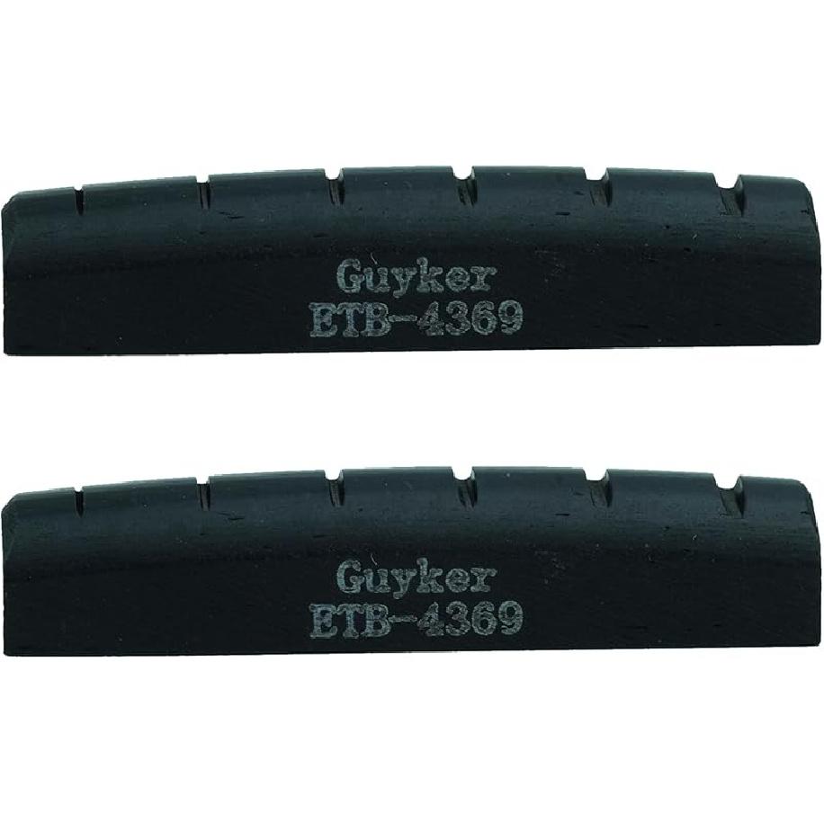 Guyker 42mm Guitar Bone Nut - White Pre-Slotted Bone Nuts for 6 String ST Strat Style Electric Guitar Replacement Parts Accessories 42mm*3.5mm*6mm (2