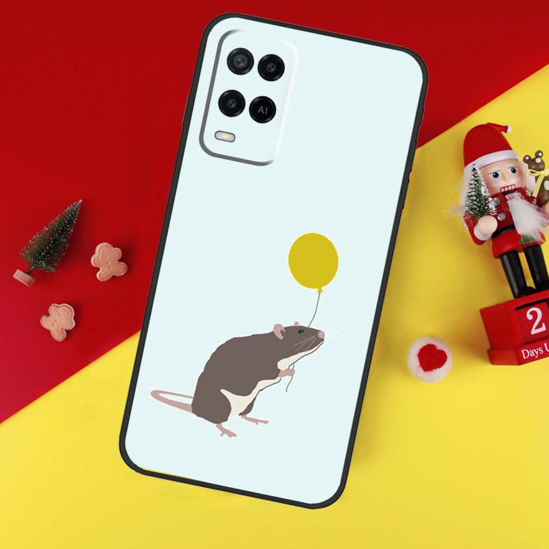 Cute Cartoon Animal Rat Case For Oppo A5 A6 Pro A15 A57 A17 A54 A74 A94 A76 A16 A96 A40 A60 A80 A18 A38 A58 A78 A98