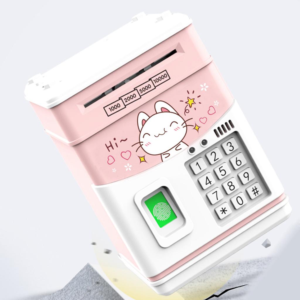 Children Piggy Bank Electronic Intelligent Coin Bank with Code Fingerprint Cartoon Money Banks for Kid Boy Girl Birthday