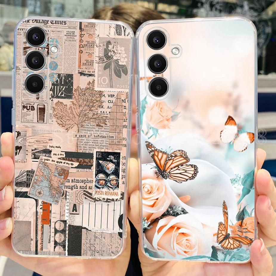 For Samsung Galaxy A14 A24 A34 A54 Case New Fashion Painted Cover Soft Silicone TPU Phone Case For Samsung A54 A 14 24 34 Fundas