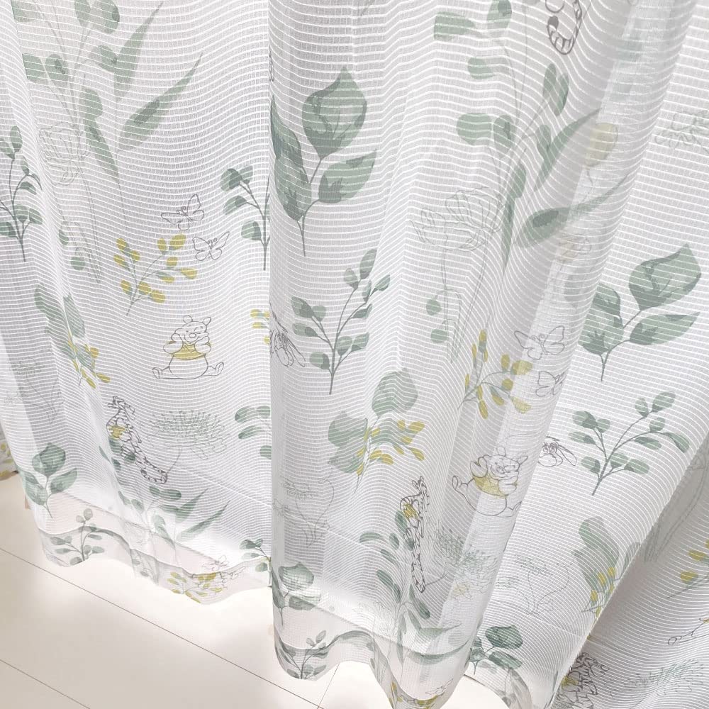 

Disney Winnie the Pooh UV Protection Lace 100cm x Set of Featuring and Character Design Curtains, 198cm, 2, Tigger, Eeyore, Eeyore, Washable, SB-611-D