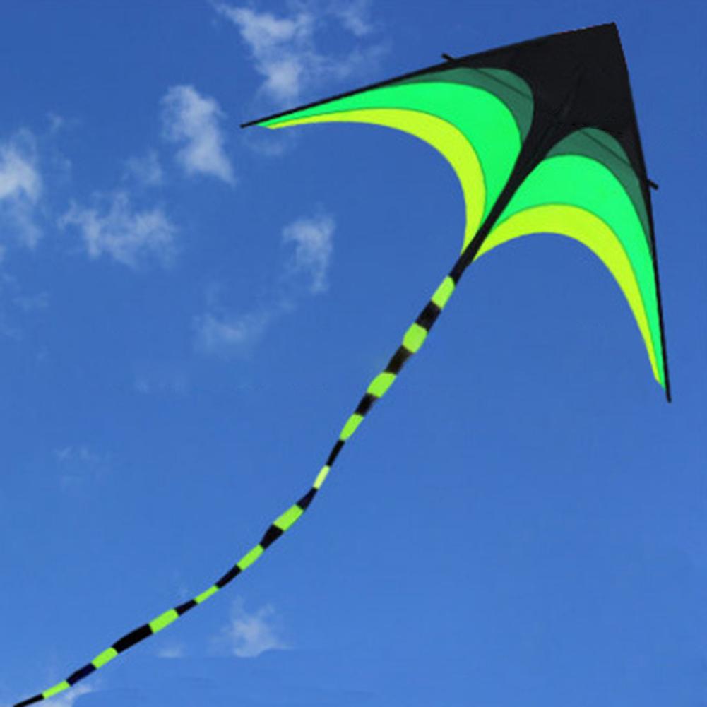 1.6m Big Triangle Kite Easy To Fly Large Delta Kite Toy 10 Meter Tail Fly Wind Kite with Wheel Line for Kids Adults for Outdoor