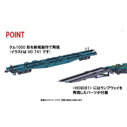 TOMIX HO Gauge Private Freight Car Kum 1000 Type HO741 Model Railroad Freight Car