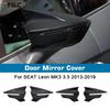 Decoration Carbon Fiber Glossy Black Door Mirror Cover For SEAT LeonMK3 3.5 2013- Car Rearview Accessories