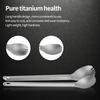 Camping Cutlery Titanium Alloy Cutlery Set Lightweight Long-Handled Titanium Alloy Fork and Spoon/Soup Spoon Metal Cutlery Set