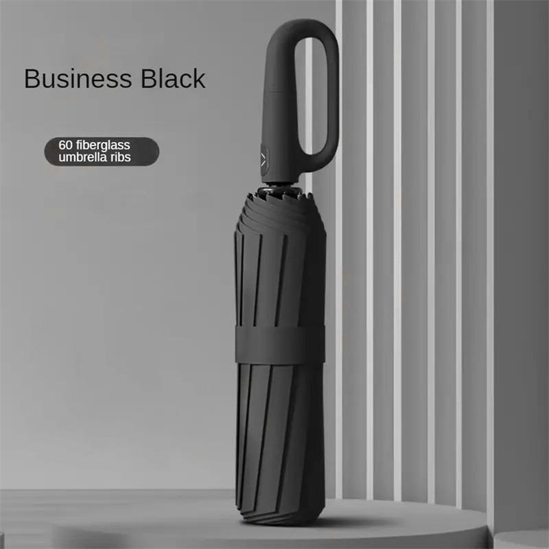 Strong Windproof Automatic Umbrella Sunshade UV Protection Folding Men's Umbrella Buckle Rain Large Parasol for Women