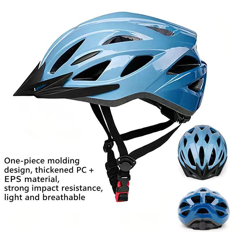 Adult Bike Helmet, Lightweight Breathable Adjustable Cycling Helmet with 20 Vents, Detachable Visor, for Road & Mountain Biking