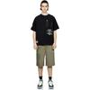 Evisu Letter Cartoon Pattern Round Neck Pullover Loose Short Sleeve T-Shirt Men Tops 2ESHTM3TS501LFCT
