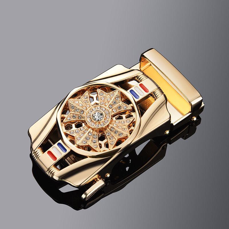 Men's Automatic Alloy Belt Buckle - 'When Luck Comes' Design