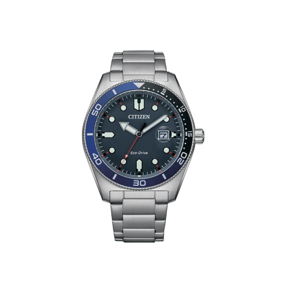 

Платье Citizen Eco Drive 43мм Нержавеющая сталь Синий Серебристый