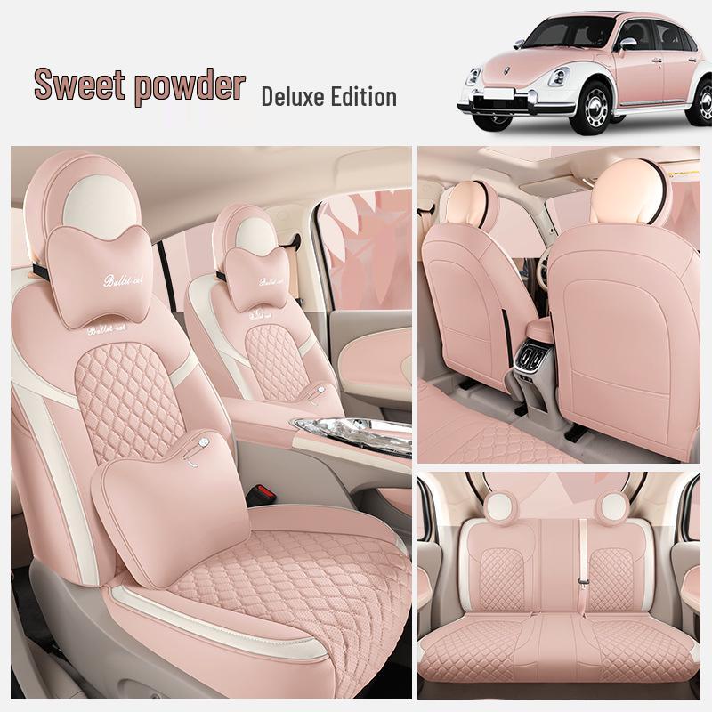 ORA Ballet Cat Cartoon Seat Cushion: All-Season, Full-Wrap Car Seat Cover In Special Leather.