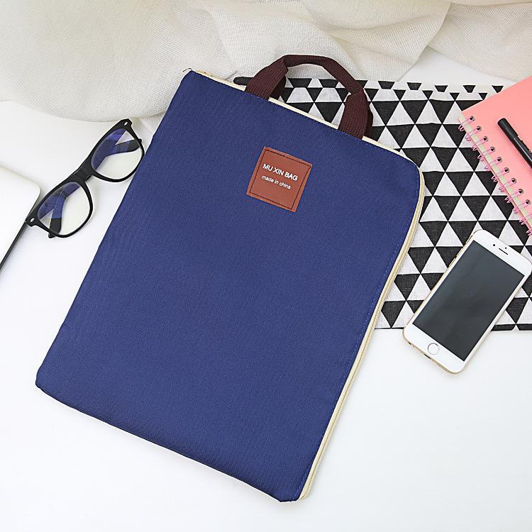 Large Canvas A4 File Folder Document Bag Business Briefcase Paper Storage Organizer Bag Stationery School Office Supplies