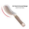 Fashion Curved Vent Brush for Blow Drying Styling Detangling Hair Brush Wave Row Brush for Short