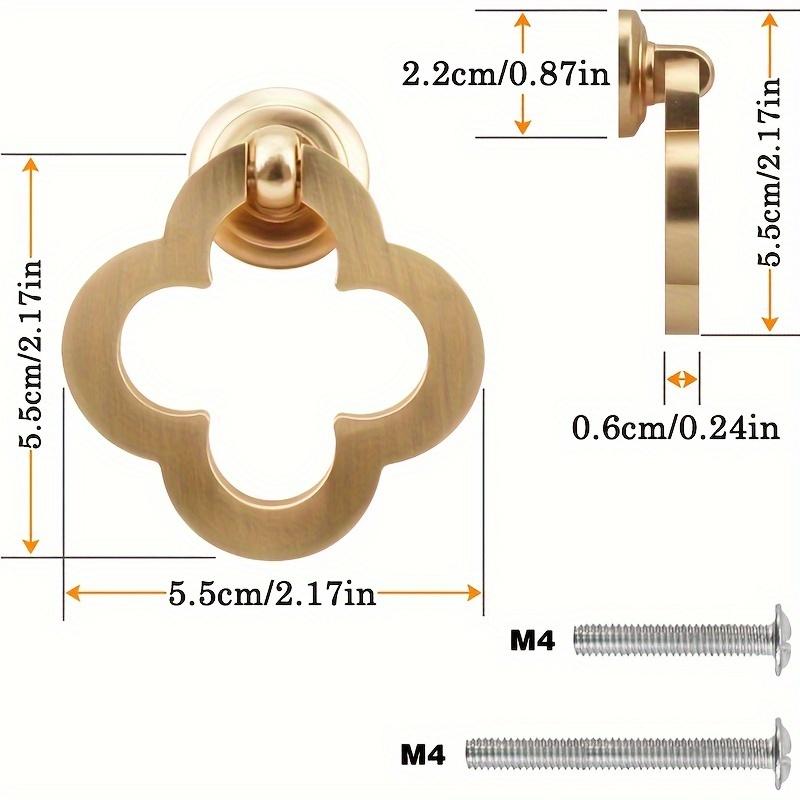 4/8pcs Cabinet Knobs, Zinc Drawer Knobs, Dresser Knobs for Doors, Closets, Dressers, Cabinets, Modern Style Decorative Pulls with Screws, Gold Color
