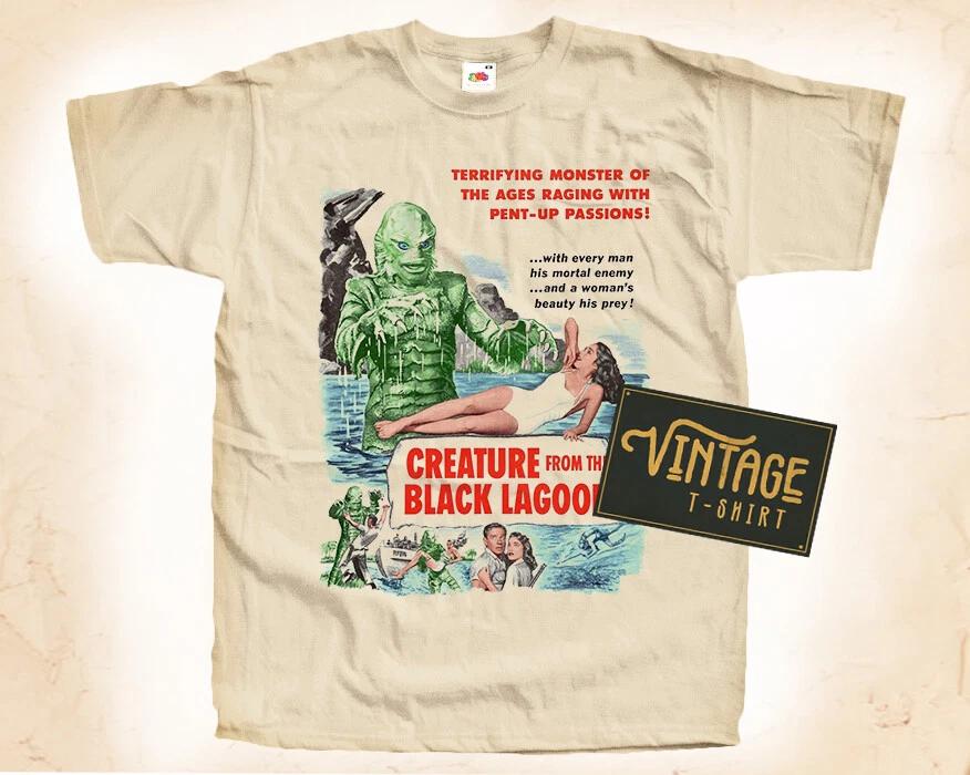 

Creature from the Black Lagoon V1 T SHIRT Movie Poster Vintage Natural Tee S-5XL XL