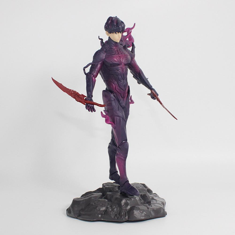 Anime solo Figure Sung Jin Woo figurine Hunter form Sung Jinwoo Action Figure Battle Scene Model Display Anime Merchandise toys