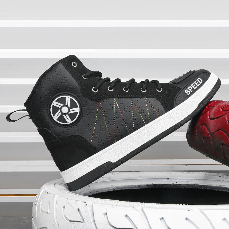Men Motorcycle Boots Anti-fall Rider Road Racing Casual Shoes Woman Ankle Boots Motorbike Shoes Boots for Men