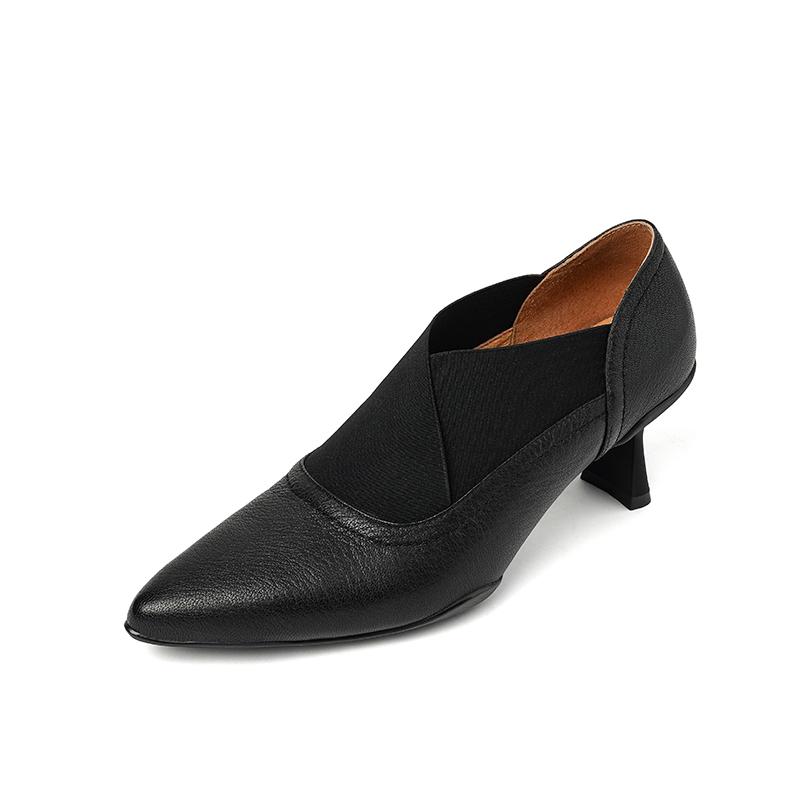 Fashion 2025 Spring Summer Women Pumps High Heel Genuine Leather Pointed Toe Mature Working Shoes Woman Basic Office Lady Women Shoes