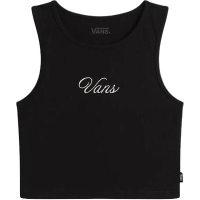 Canotta corta aderente con cuciture a punto metallico da donna Nera VN000HGEBLK