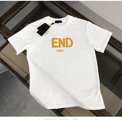 2024 Summer High Quality 100% Cotton English Letter Printed Top Breathable Sports Gym Men's Fashion Street Round Neck T-shirt
