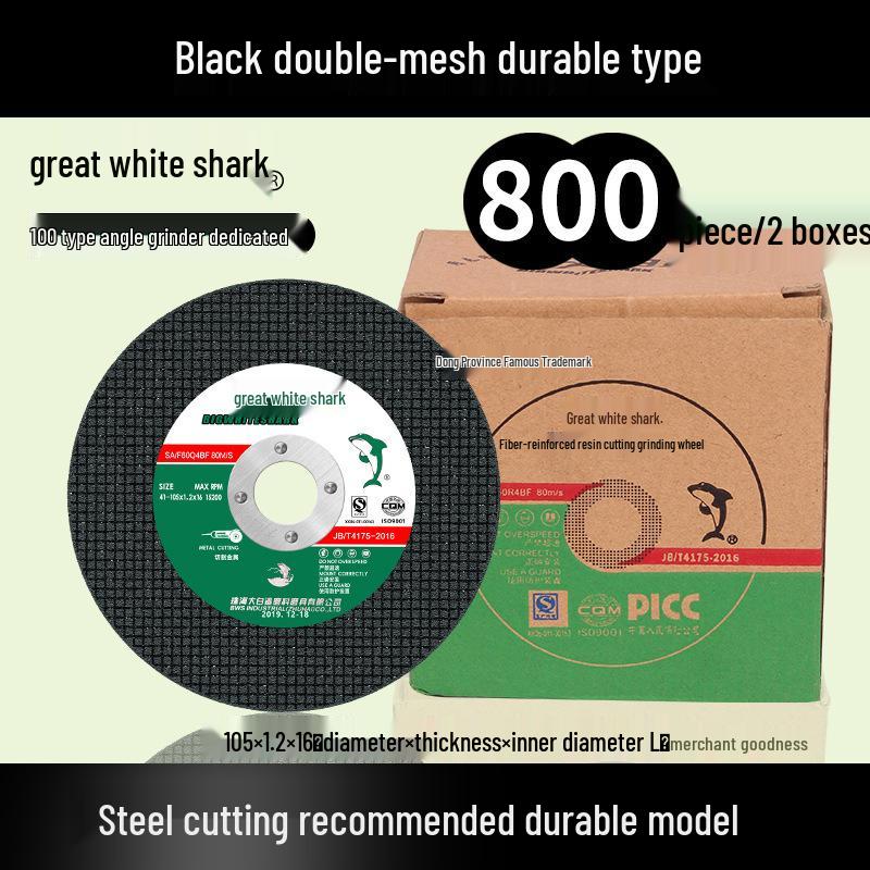 Great White Shark Angle Grinder: Stainless Steel Resin Cutting and Polishing Disc