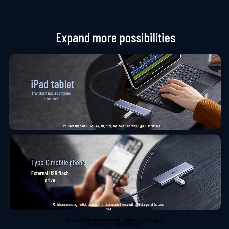 Ugreen USB-C Multi-Port Hub with HDMI & PD