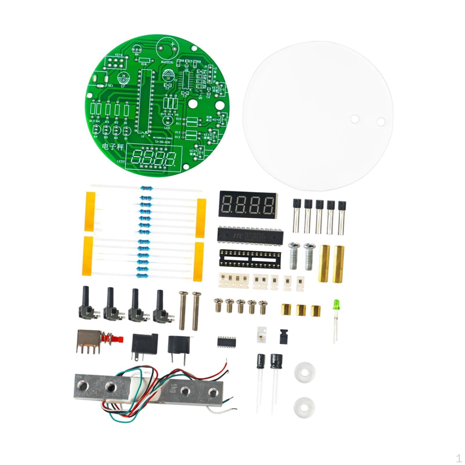 

Комплект для сборки электронных весов с грузоподъемностью 1 кг для обучения и практики Set A