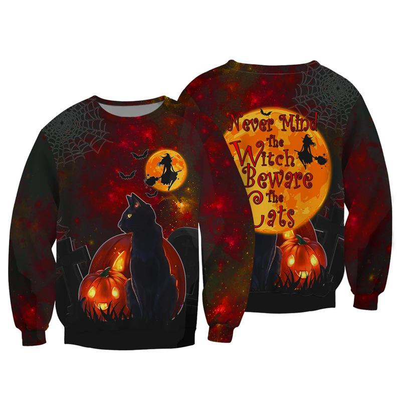 Autumn 3D Pumpkin Theme Printed Sweatshirts Fashionable Casual Sports Long Sleeved Men's Sweatshirts