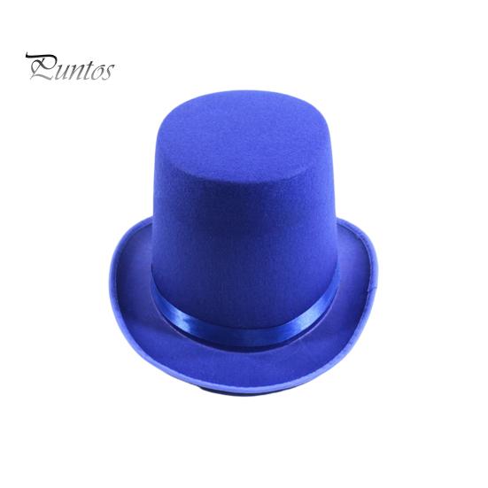 Black Magician Hats High Top Hat British Jazz Topper Male for Plays And Female Court Gentleman Flat Felt Performances Role Play Christmas Dressing