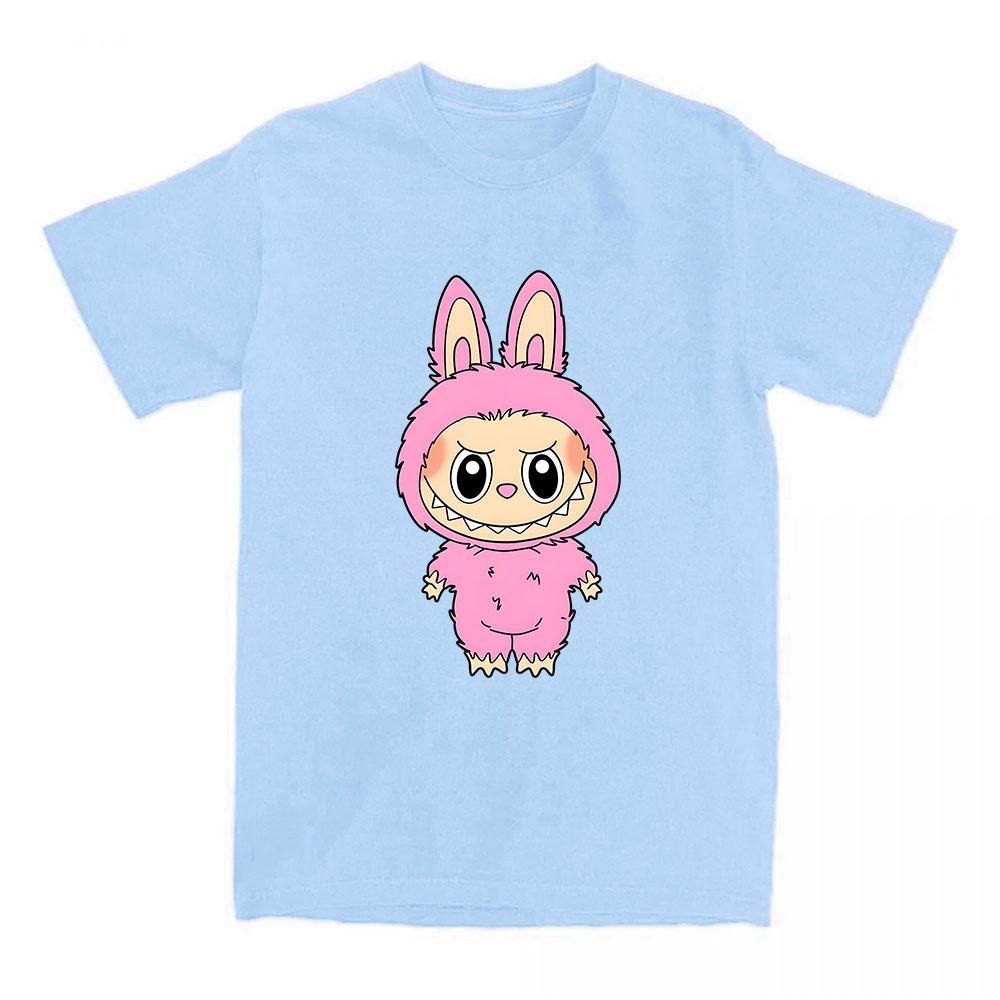 Girls Tees Kawaii Doll Labubu T-shirt 2025 Fashion Cartoon Graphic Tshirts Short Sleeve Cotton Female T Shirts Streetwear Women