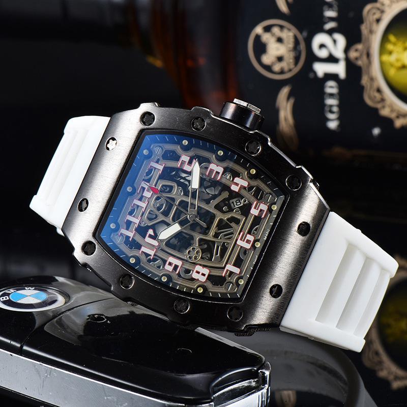 Barrel-Shaped Unisex Quartz Watch with Hollow Non-Mechanical Pointer and Single Calendar