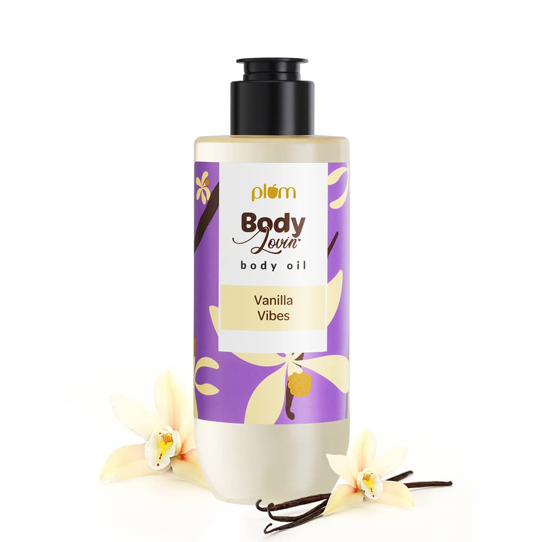 Plum BodyLovin Vanilla Vibes Body Oil | Intense Moisture & Instant Glow | Long Lasting Warm Vanilla Fragrance | Non-Greasy & Lightweight | Soft