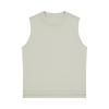 Plus Size Korean Style Sleeveless T-shirt: Summer Cooling, Loose Fit, Solid Color, Underarm Coverage