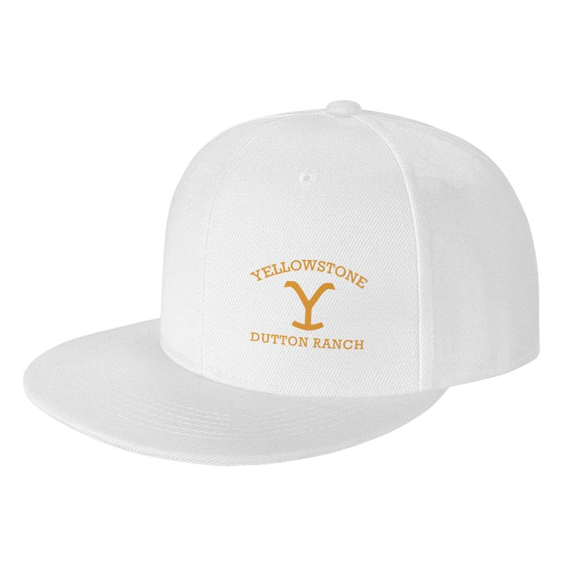 Yellowstone Dutton Ranch Graphic Print Baseball Cap Unisex Hip Hop Skull Hat Black Flat Bill Hats Unisex Adjustable Snapback Caps