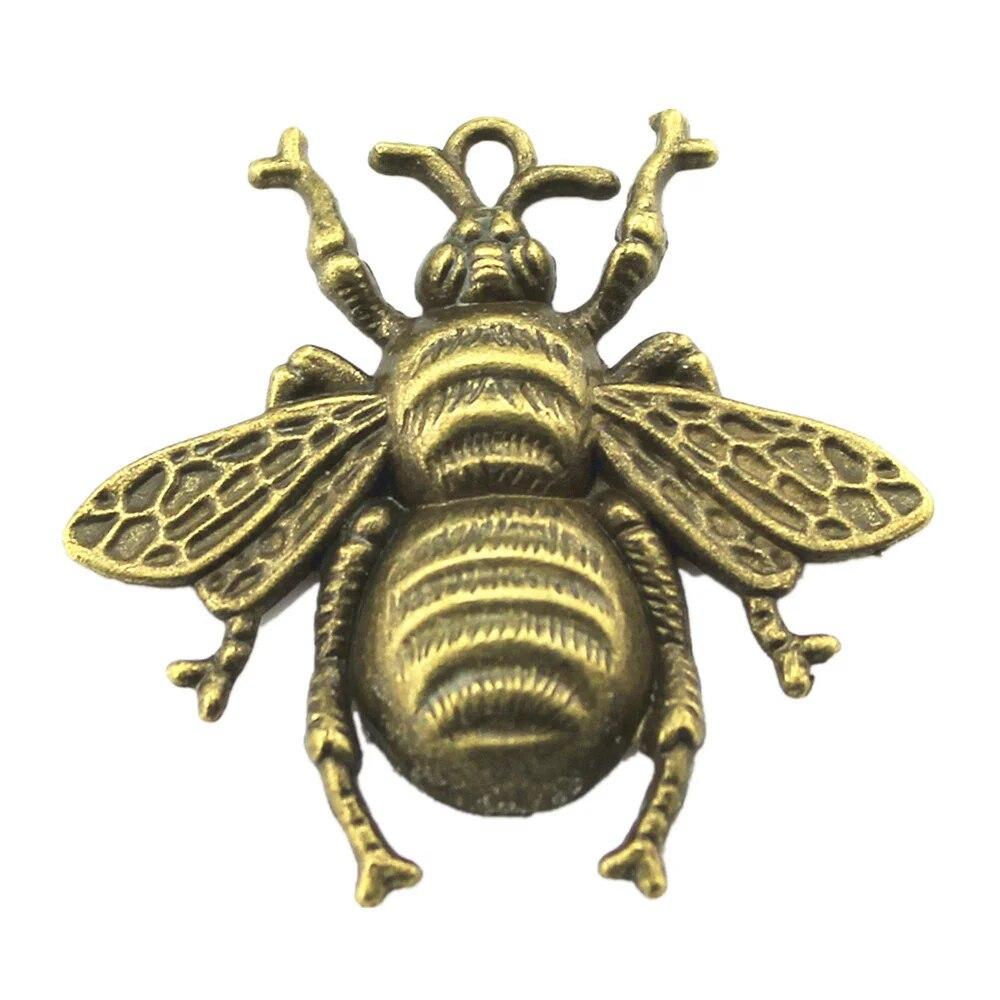 

Большая пчела, подвески, украшения, ювелирные материалы ручной работы A03-3pcs-40x38mm