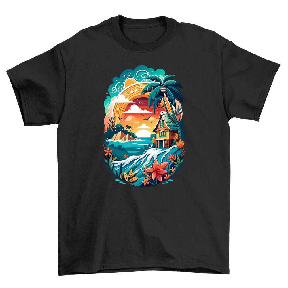 Summer_10 Hawaiian Sunset T-shirt - Feel the Tropical Feel! Funny Tee, Unisex Pr