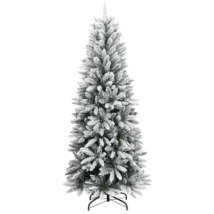 VidaXL Sapin de Noël artificiel 300 LED et neige floquée 180 cm, arbre de Noël, sapin de Noël réaliste, ornement de Noël, 3315765