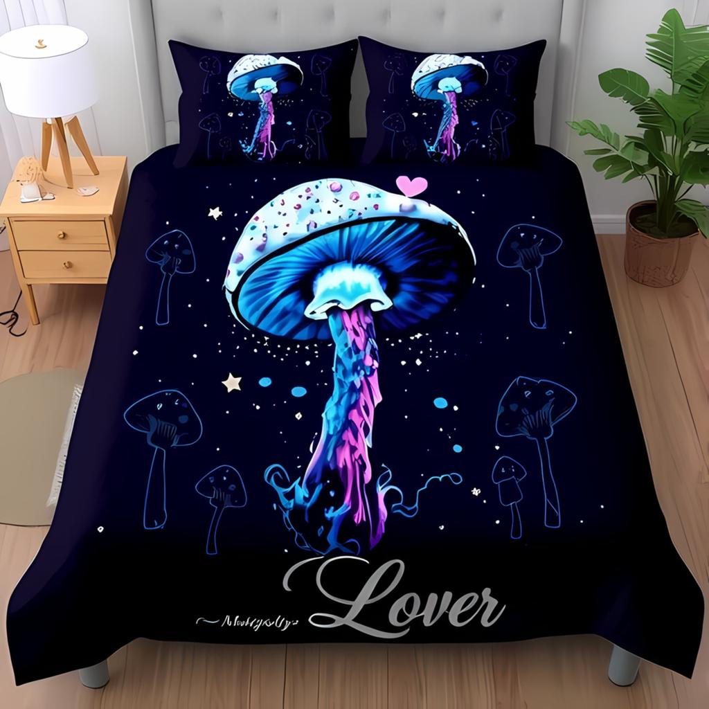 Comforter Cartoon Jellyfish Printed S Adult High Quality Bedding Set Bed Giftqueen Size Warm Soft And Breathable