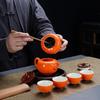 Xiaoyueya Lucky Persimmon Ceramic Tea Set