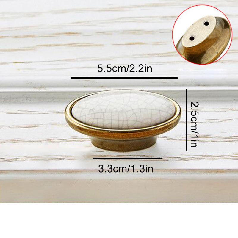 1 Stück Schranktürknöpfe Möbelbeschläge Rissdesign Antik Schrank Schublade Griff Französischer Stil Schrankgriff Keramik