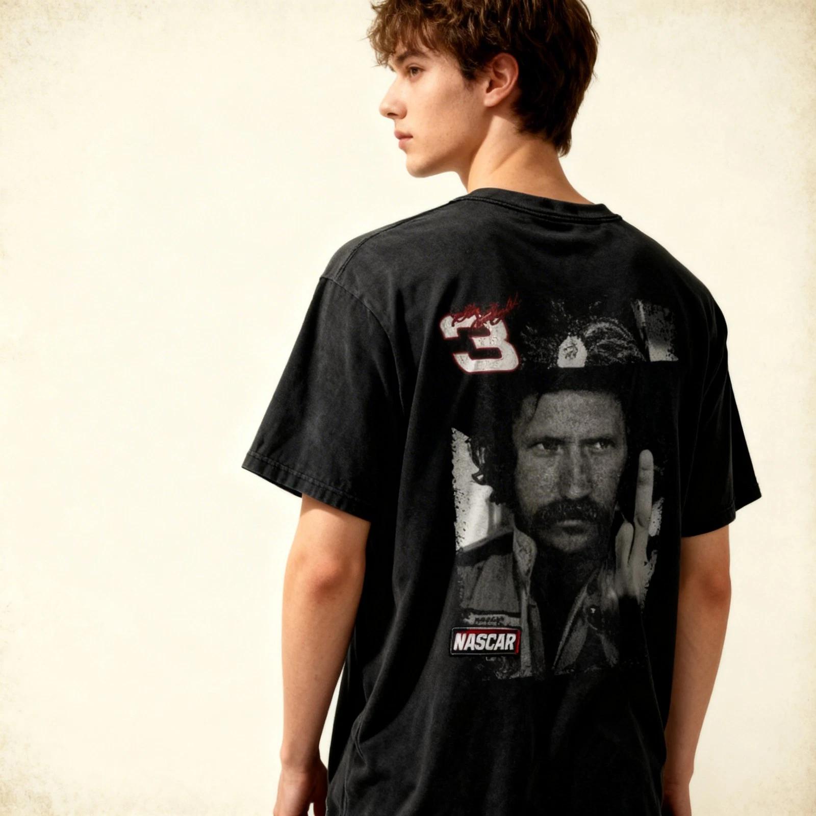 Racing Middle Finger T-shirt, 90s Nascar Shirt, Dale Earnhardt Tee, Dale Earnhar L