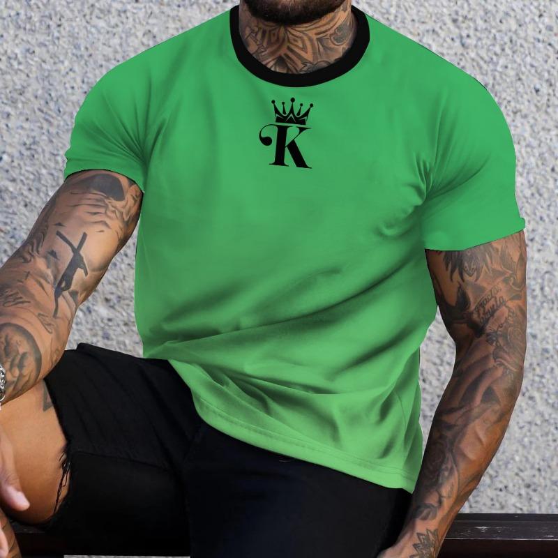 Summer Men's T-shirt Fashion O-neck Short sleeved T-shirt