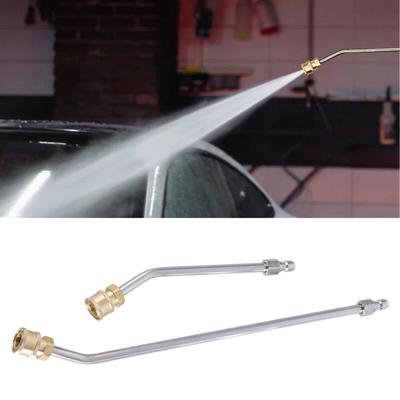 2Pcs Pressure Washer Extension Wand Extension Lances Curved Extension Rod 1/4inch Quick Connection Washer Elbow Rod