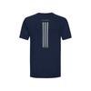 Adidas Classic Three Stripes Quick-Dry T-Shirt Lightweight Breathable Fitness Sportswear Round Neck Short Sleeve Men Tops Navy-Blue KC3742