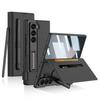 Samsung Z Fold6 Side Buckle Magnetic Suction Phone Case Flip Leather Case Card Wallet Protective Case Holder Pen Slot