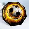 Soccer Ball Artwork 8-Frame for Travel, Camping, Casual Lightweight Portable Umbrella, Essential for Every Family Holidays Birthday Gift