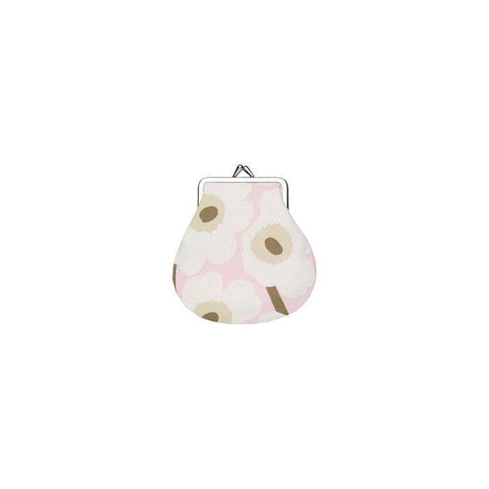 Marimekko Mini Unikko Small Coin Purse - Pink/Off-White/Sand