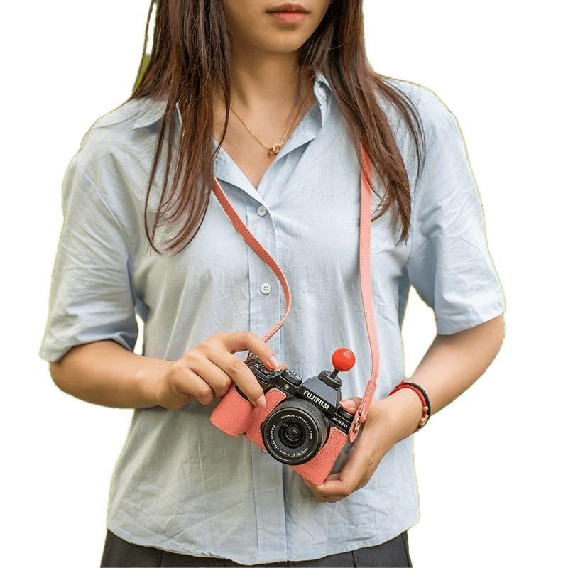 Genuine Leather Camera Base Case Fujifilm X-S20 X-S10 X-H2 X-H2S Compact Mirrorless Cameras Handheld Protective Sleeve
