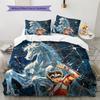 Saint Seiya Seiya Thema Bettwäsche-Set, 1 Bettbezug & 2 Kissenbezüge, Heimdekoration, Perfektes Geschenk für Anime-Fans